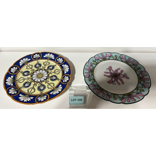 299 - 2 hand painted French plates