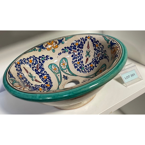 301 - Hand painted Moroccan sink