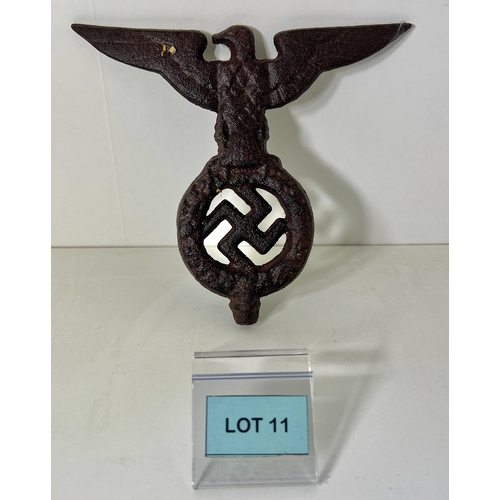 11 - Cast iron German emblem