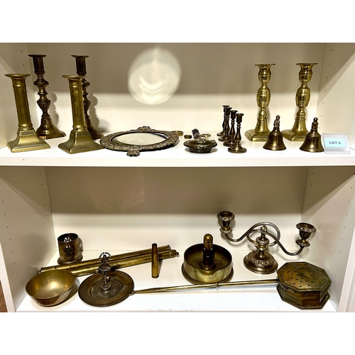 6 - Large collection of brass