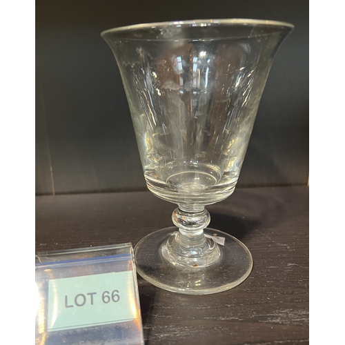 66 - Large Georgian glass rummer with knopped stem