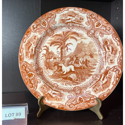 89 - Rare antique Buffalo Bill plate reg number 1777341 made for the American market circa 1860-80’s