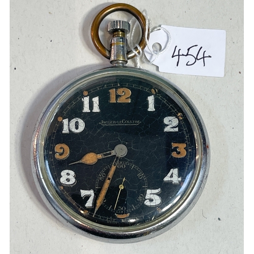 454 - A rare Jaeger Lecoultre military issued pocket watch  