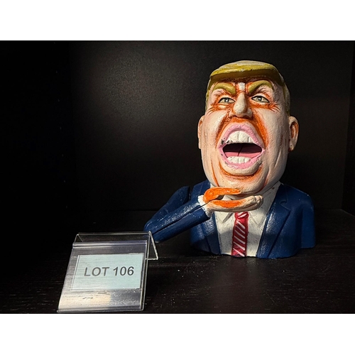 106 - Cast iron Donald Trump money box