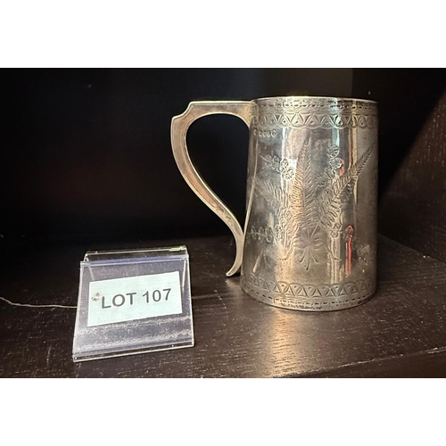107 - Solid silver London made tanker, weight 277gms