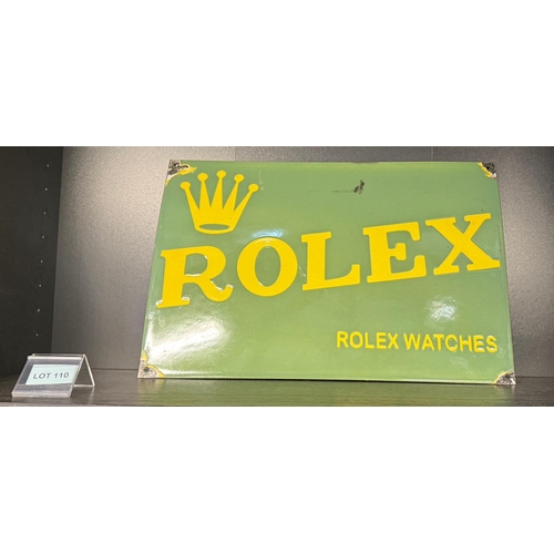 110 - Rolex enamel Sign