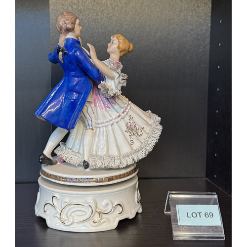 69 - Porcelain musical rotating figures
