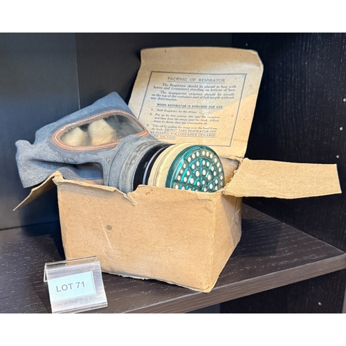 71 - Original unused boxed gas mask