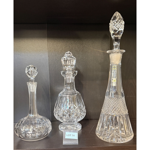 74 - Three decanters