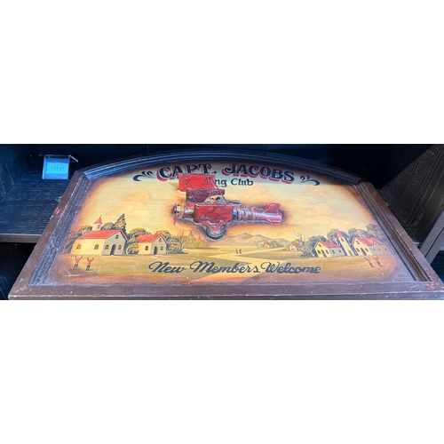97 - Wooden sign depicting aeroplane 