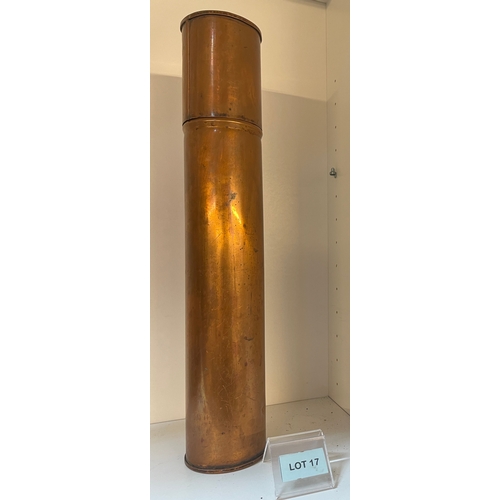 17 - Early copper map container