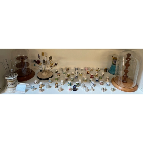 19 - Collection of thimbles and displays