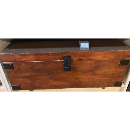 21 - Wooden box with straps