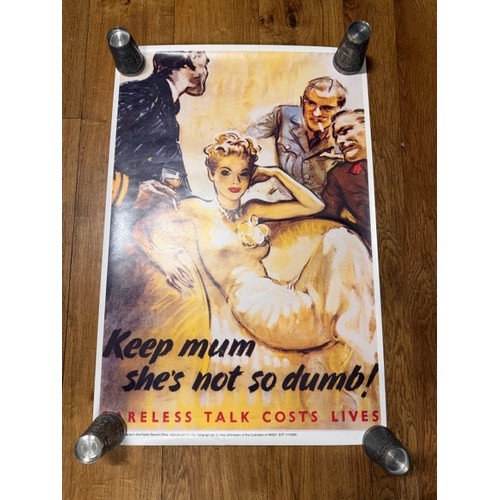 60 - Mixed lot of 7 WW2 Propaganda posters
(Pics of each)