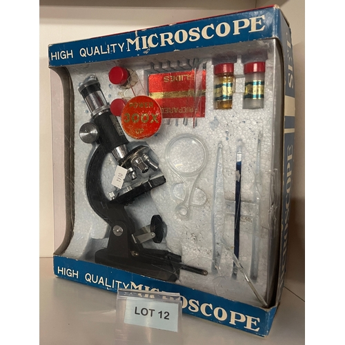 12 - High quality microscope in original box