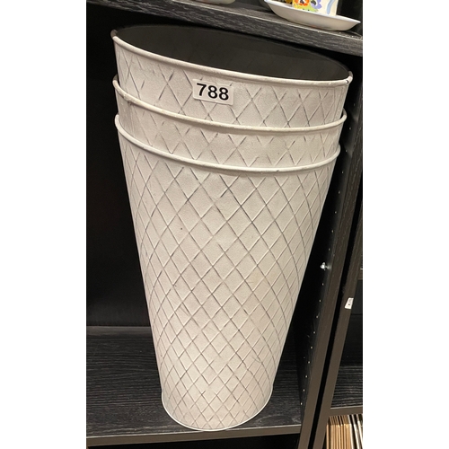 788 - Three large outside planters