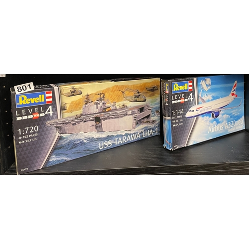 801 - Revel model Airbus A320neo and USS Tarawa