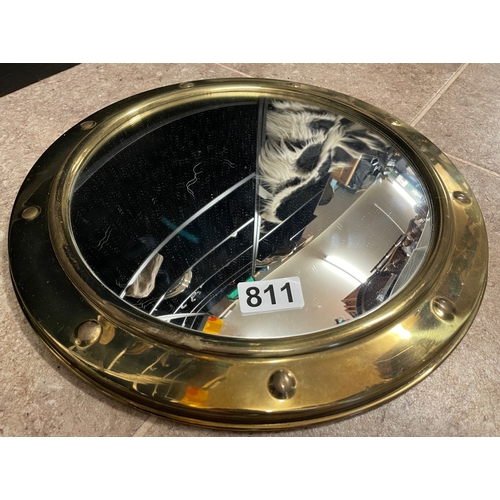 811 - Brass concave mirror