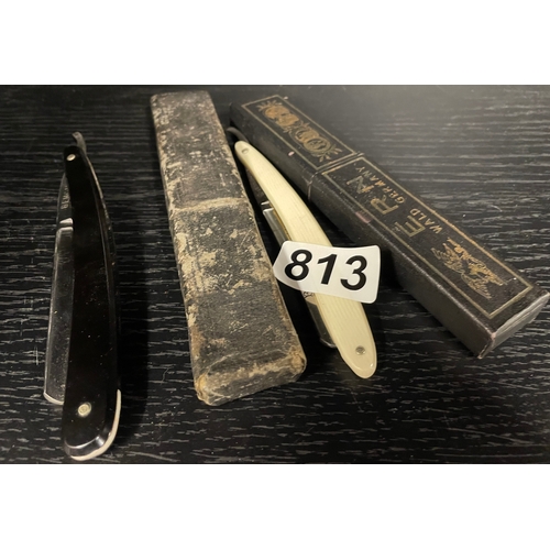 813 - Vintage cutthroats and Boxes