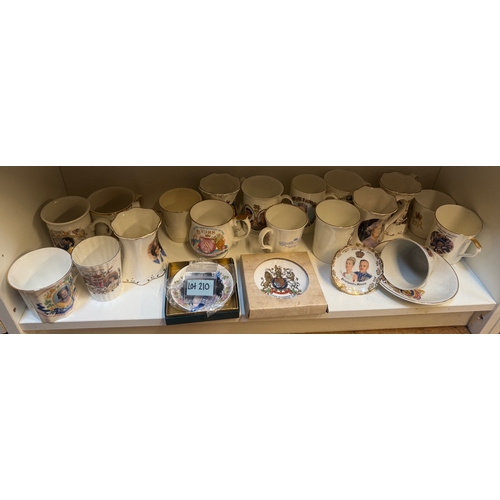 Coronation mugs and plates
