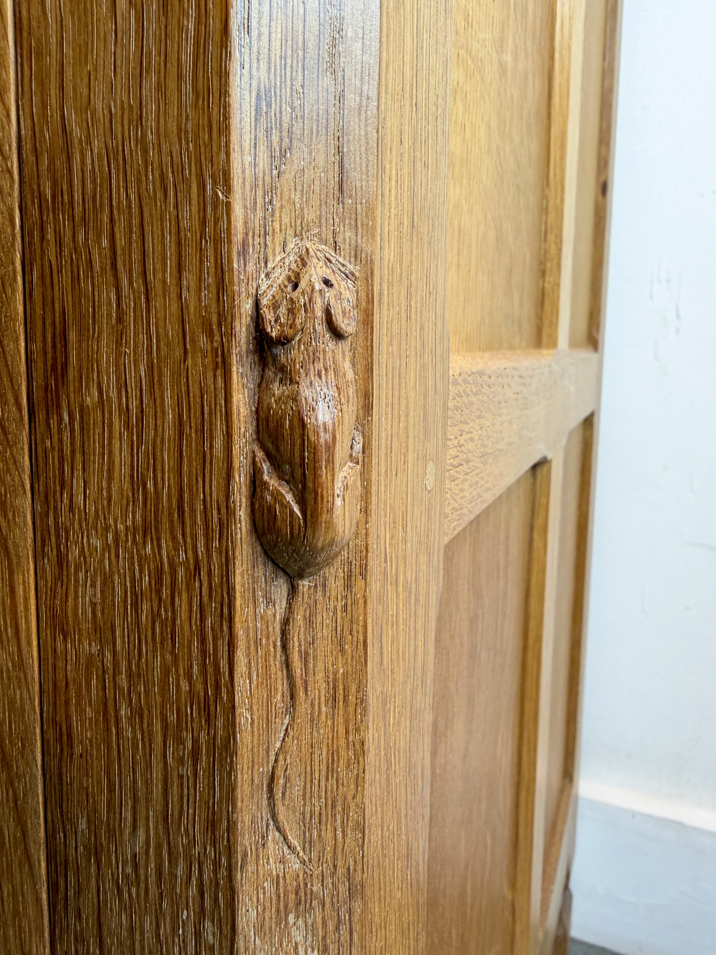 Mouseman Oak Tall Sideboard 4' W. This is the base unit of the smaller ...