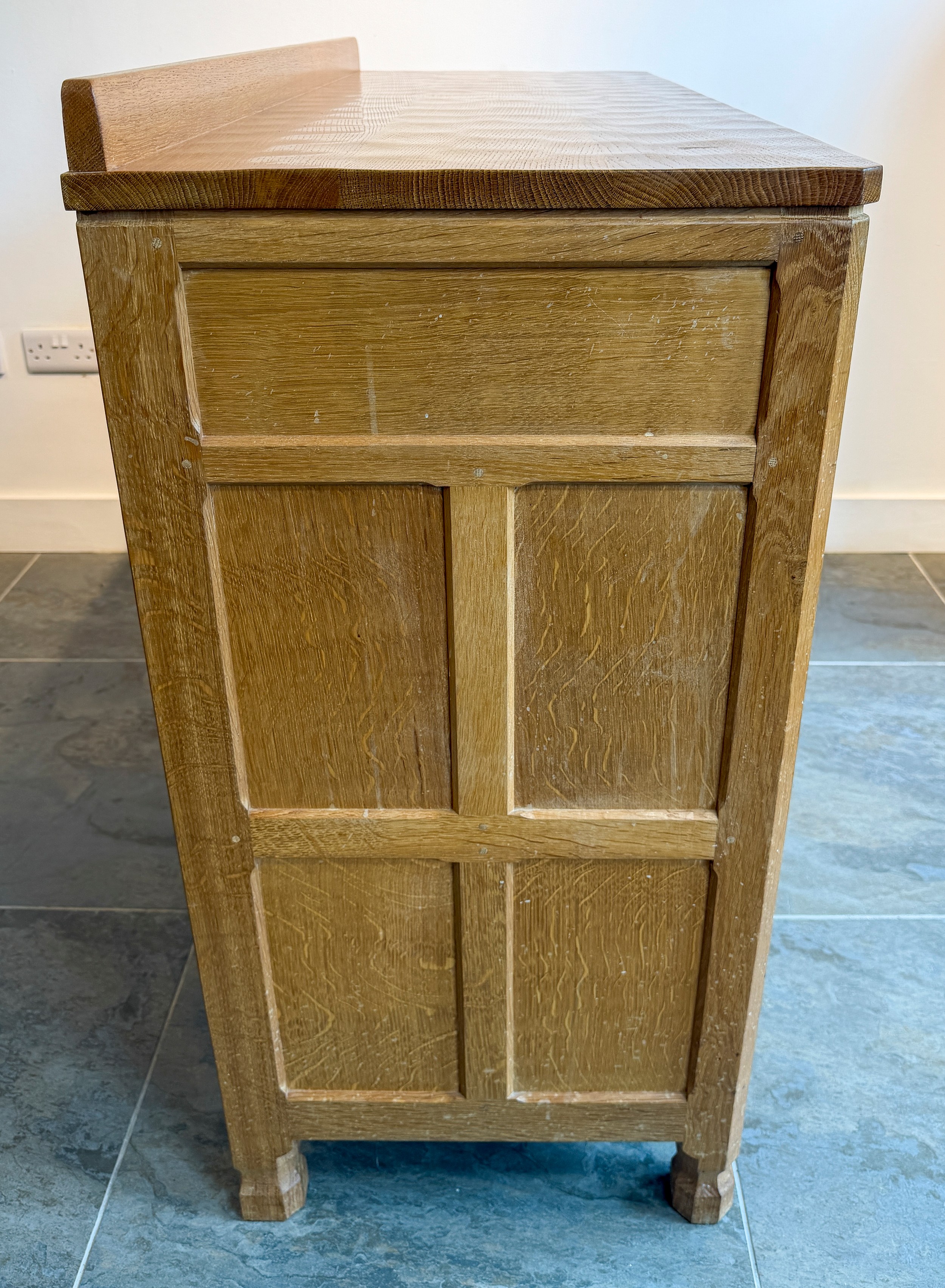Mouseman Oak Tall Sideboard 4' W. This is the base unit of the smaller ...