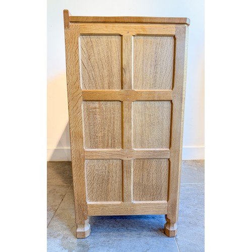 Mouseman Oak Chest of Drawers with Seven Drawers 3' W x 3' H