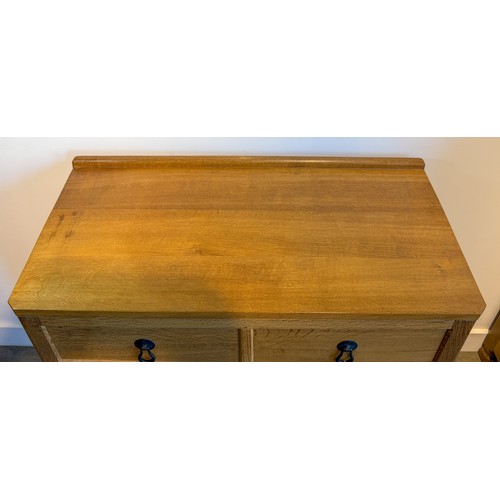 Mouseman Oak Chest of Drawers with Seven Drawers 3' W x 3' H