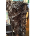 dark brown goatskin rug/ throw
