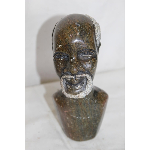 381 - STONE HEAD FIGURE