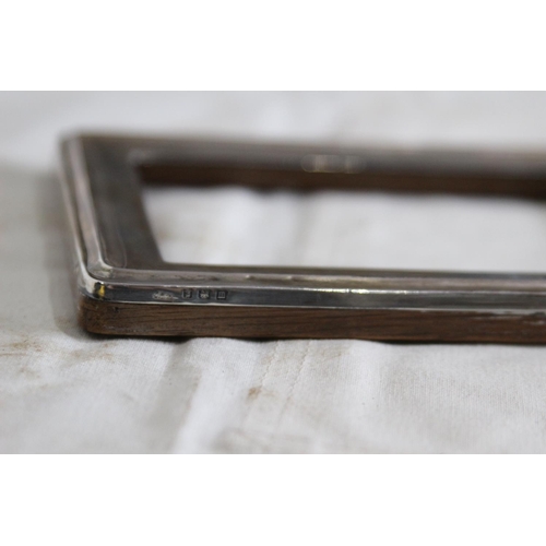 434 - SILVER PICTURE FRAME BIRMINGHAM 1911 BY A&J ZIMMERMAN LTD AND ONE OTHER