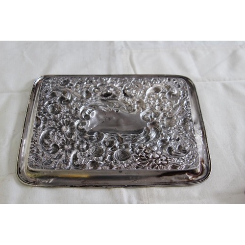 435 - SILVER TRAY 1900 CHESTER