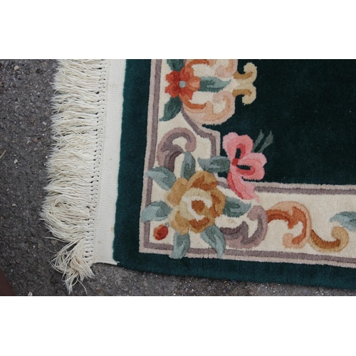 65 - VINTAGE GREEN RUNNER RUG