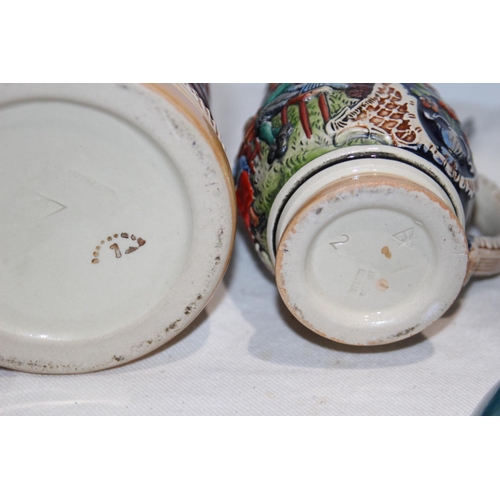 96 - 2 x WEST GERMAN TANKARDS AND ASHTRAY