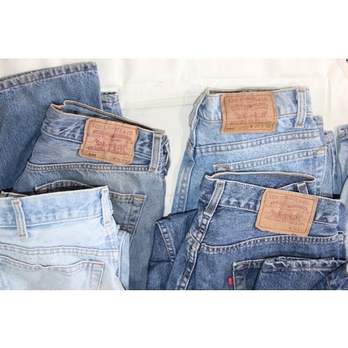 274 - BOX OF VINTAGE LEVI JEANS