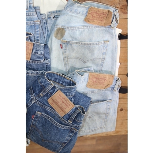 274 - BOX OF VINTAGE LEVI JEANS