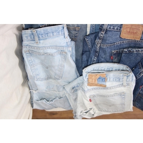 274 - BOX OF VINTAGE LEVI JEANS