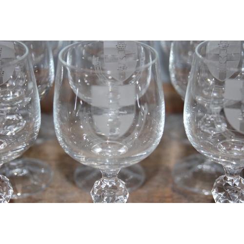 126 - 12 X CRESTED GLASSES