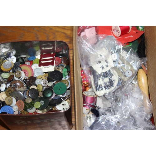 228 - BOX OF HABERDASHERY