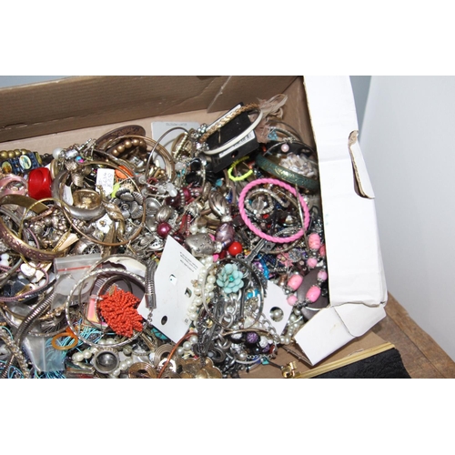 362 - BOX OF COSTUME JEWELLERY