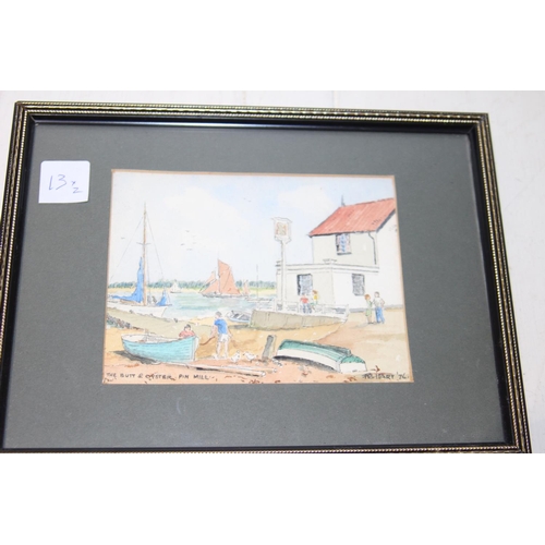 37 - 2 X WATERCOLOURS OF COASTAL SCENES BY F.B HART
26CM X 20CM