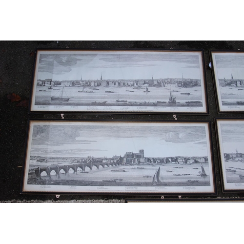 40 - 5 X VINTAGE PRINTS OF LONDON AND THE THAMES
35CM X 87CM