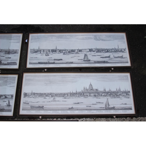 40 - 5 X VINTAGE PRINTS OF LONDON AND THE THAMES
35CM X 87CM