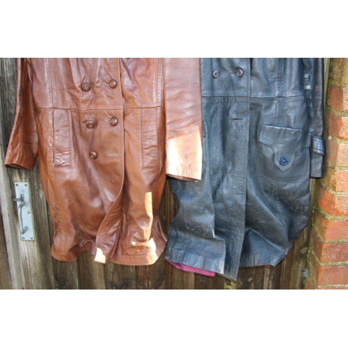 432 - 2 X RETRO LEATHER JACKETS