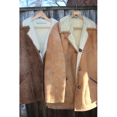 433 - 2 X RETRO SHEEPSKIN JACKETS