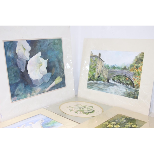 48 - 6 X ASSORTED UNFRAMED WATERCOLOURS
LARGEST 49CM X 43CM