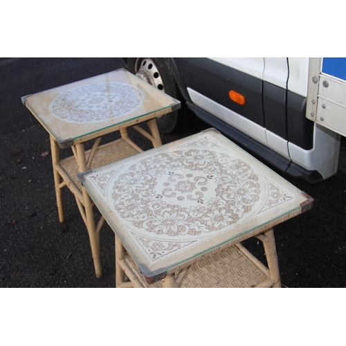 5 - PAIR OF LOOM TABLES
51CM X 51CM X 72CM