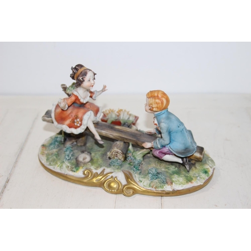 515 - CAPODIMONTE SEESAW COUPLE
15CM