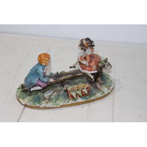 515 - CAPODIMONTE SEESAW COUPLE
15CM