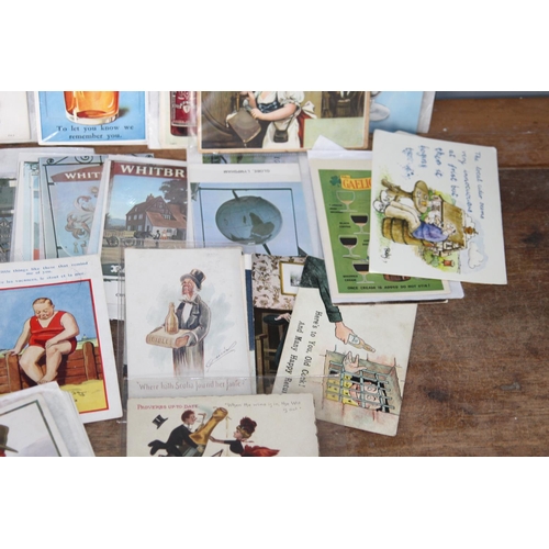 592 - QUANTITY OF VINTAGE DRINKING RELATED NOVELTY POSTCARDS